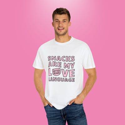 Snacks Are My Love Language - Unisex T-shirt - Limited Edition Valentines Day